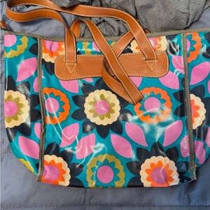 Fossil Floral Multicolor Tote Bag